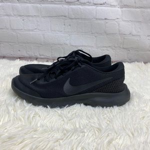 nike flex shoes black lace up wimens size 8.5